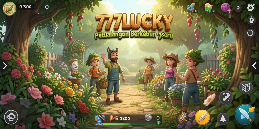 Tampilan menarik gameplay saat berkebun di 777LUCKY.