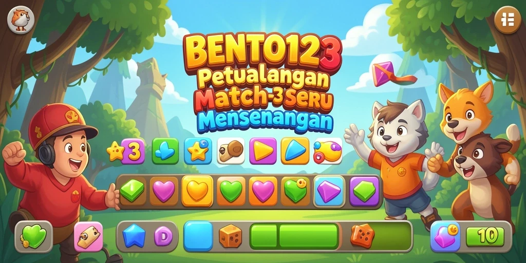 Tampilan menarik dari gameplay BENTO123 yang penuh warna.