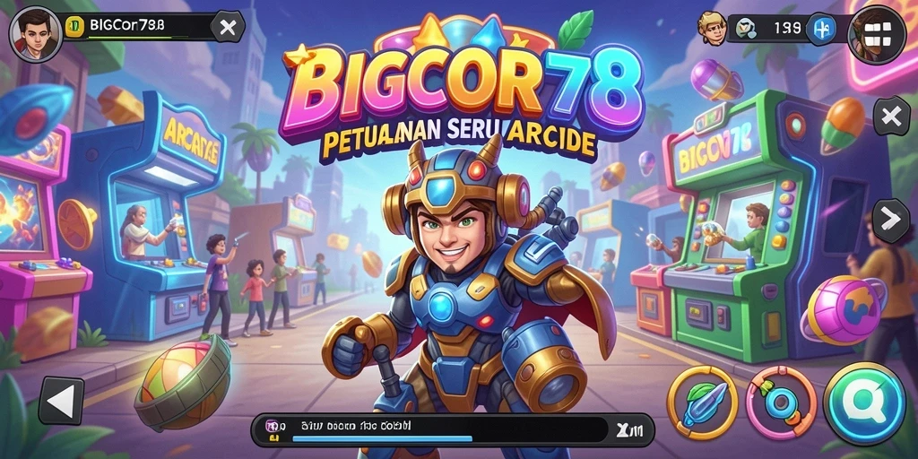 Tampilan gameplay seru dalam BIGCOR78 menghadirkan keseruan arcade yang mendebarkan.
