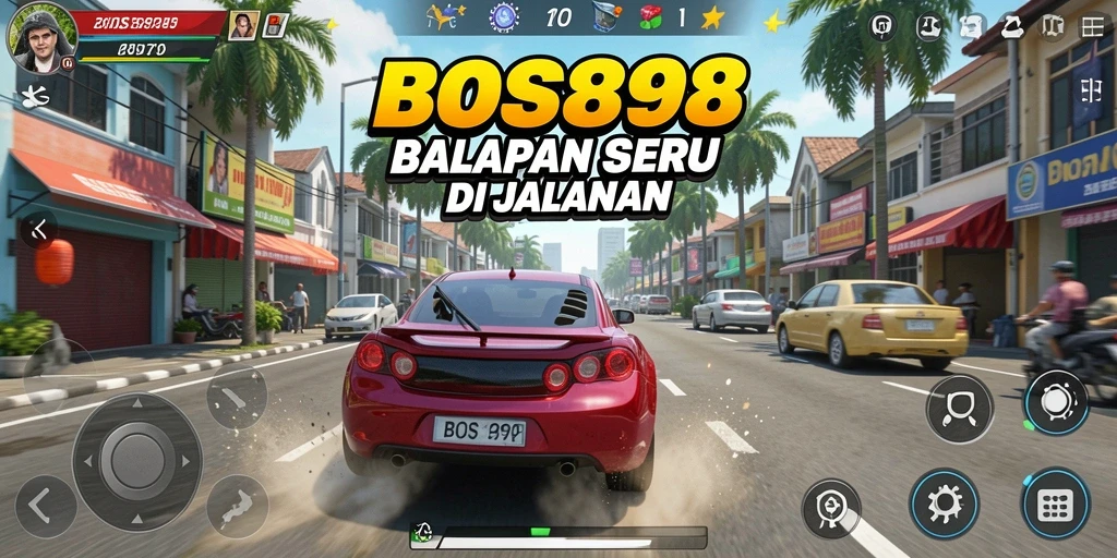 Gameplay menarik dengan aksi balapan seru dan mobil keren.