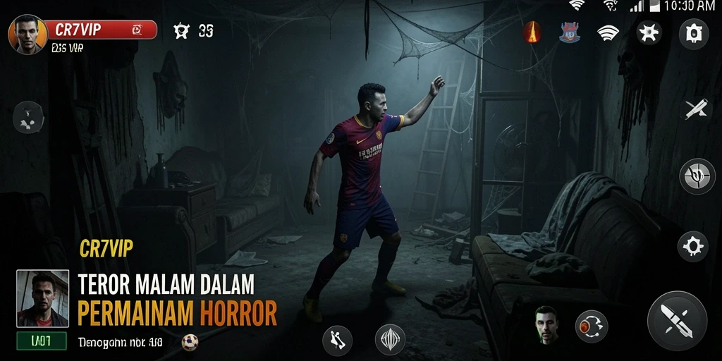 Screenshot menampilkan karakter mencekam dalam suasana gelap.