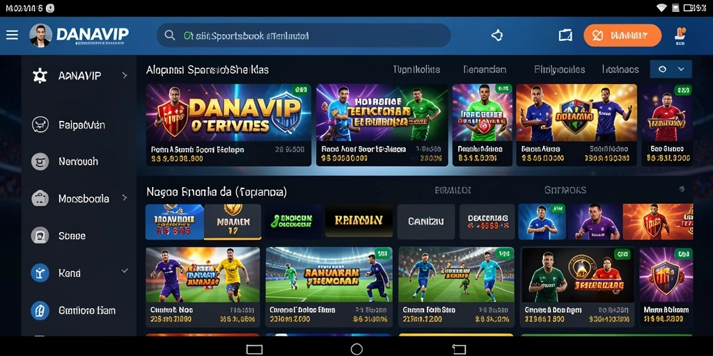 Tampilan antarmuka DANAVIP yang intuitif dan menarik dalam permainan Sportsbook.