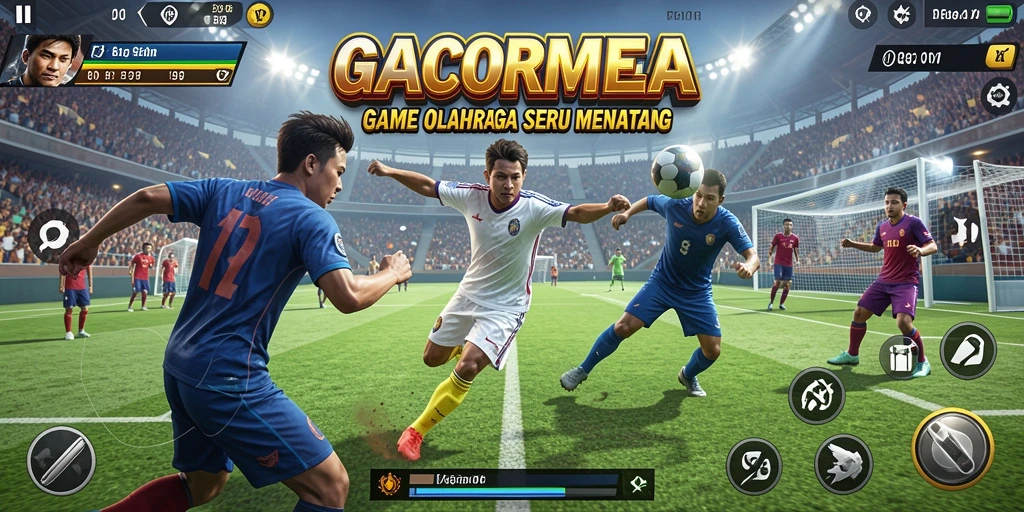 Tampilan seru dari gameplay GACORMEGA yang penuh aksi olahraga.