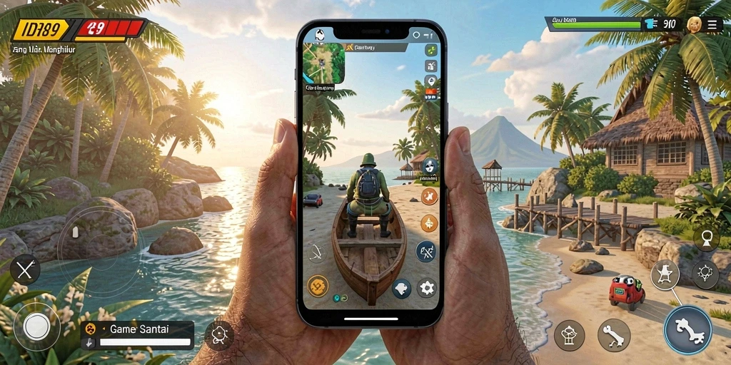 Tampilan gameplay yang menarik dari IDR89 dengan karakter lucu.