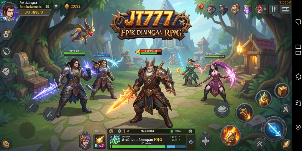Tampilan menakjubkan dari gameplay RPG dengan karakter dan dunia yang kaya.