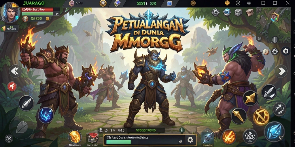 Tangkapan layar JUARAGO menampilkan aksi pertarungan yang mendebarkan dalam dunia MMORPG.