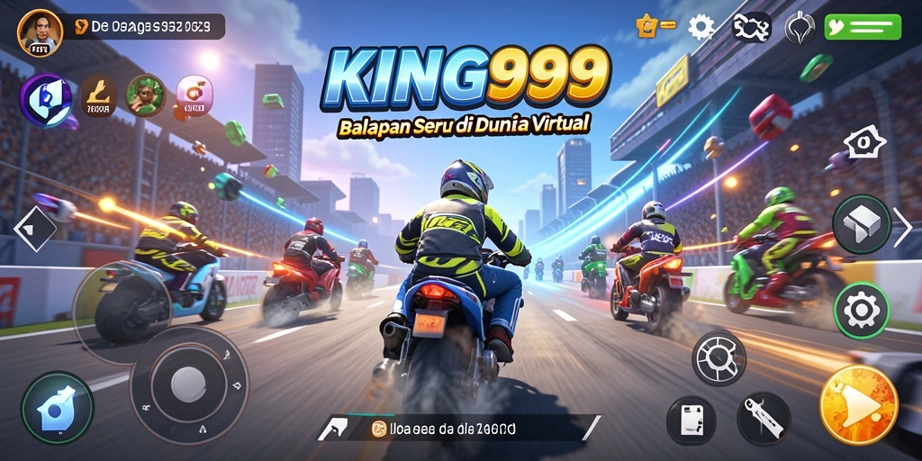 Gameplay KING999 menampilkan aksi balapan yang mendebarkan.