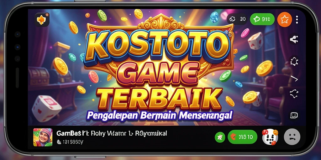 Tampilan gameplay KOSTOTO yang seru dan penuh warna, menggambarkan kesenangan bermain Slot.