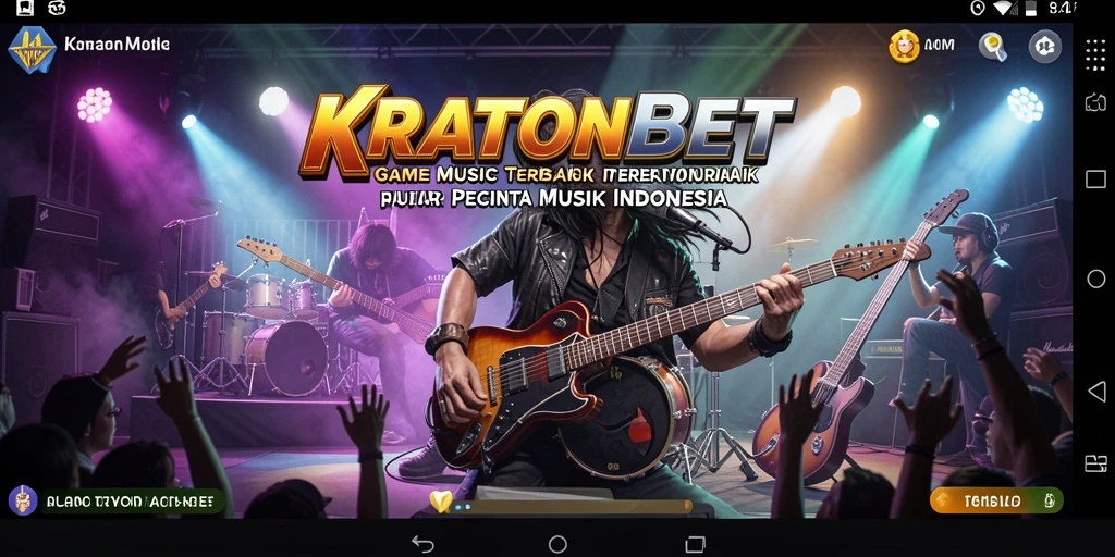 Tampilan screenshot utama KRATONBET menunjukkan gameplay musik yang asyik.