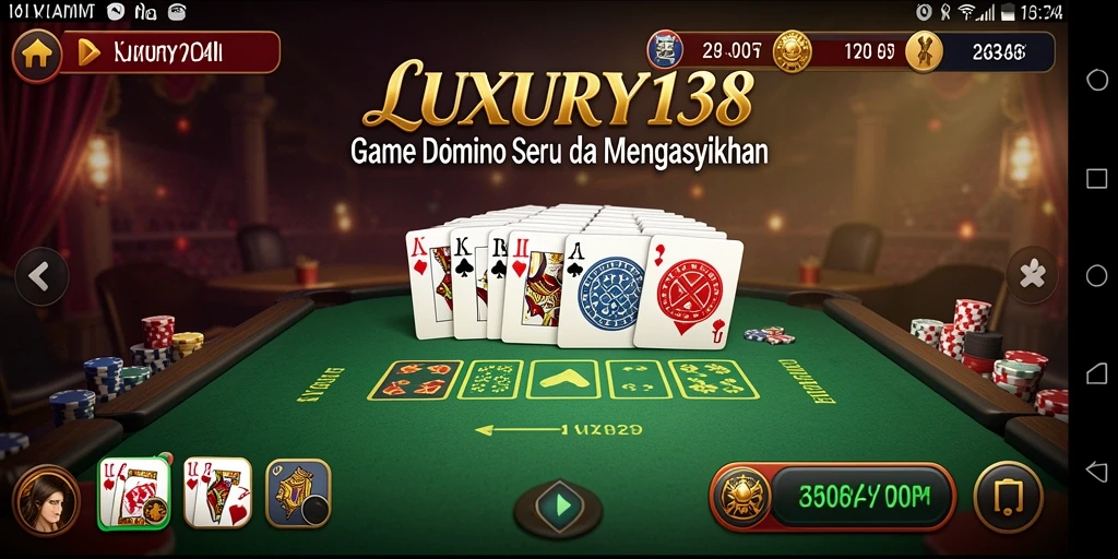 Screenshot LUXURY138 menampilkan pemain yang sedang asyik bermain domino.