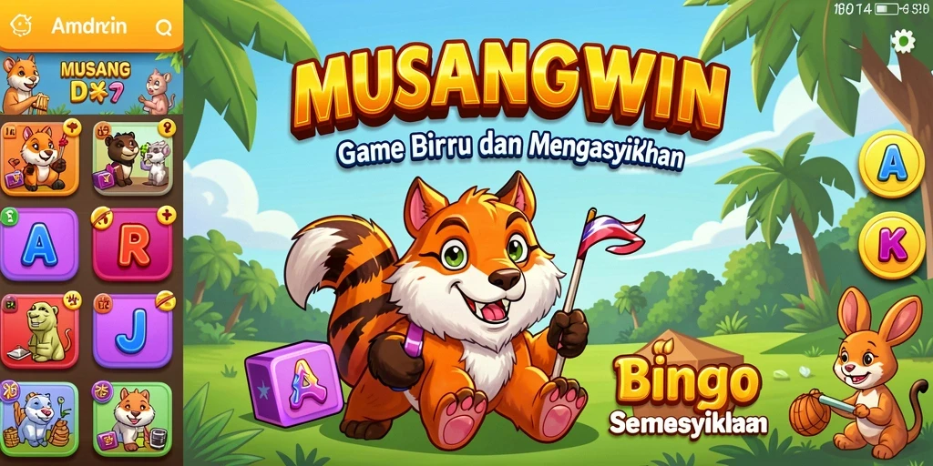 Tampilan gameplay seru dari MUSANGWIN menampilkan aksi Bingo yang mendebarkan.