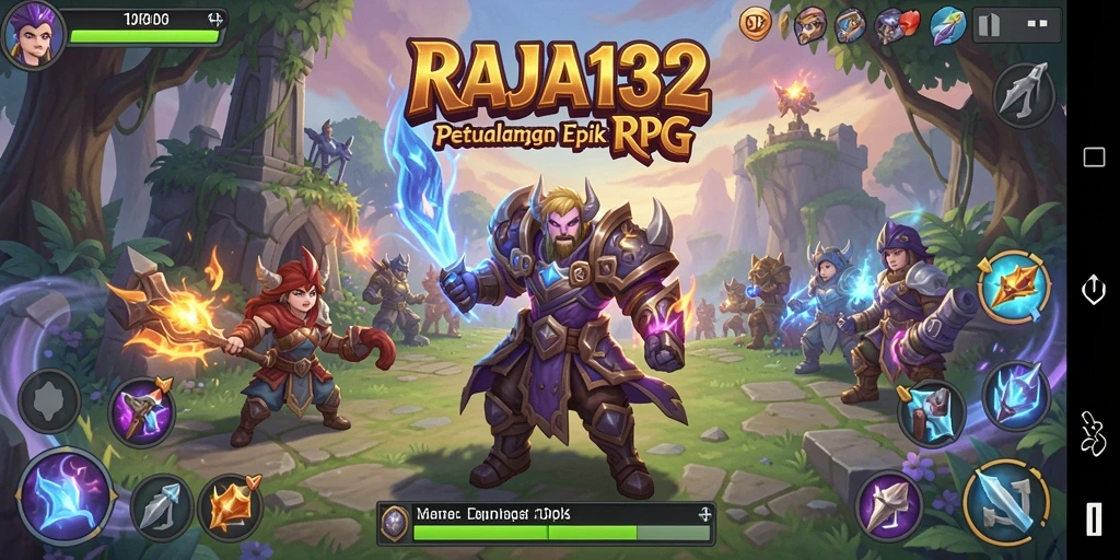Screenshot gameplay RAJA132 yang menunjukkan aksi petualangan RPG.