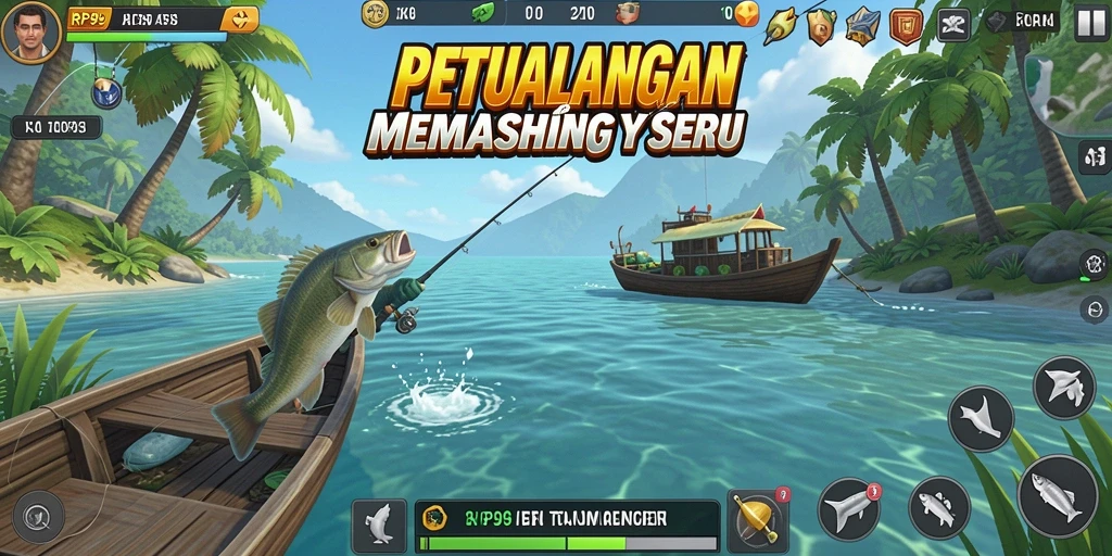 Tangkapan ikan yang menakjubkan dalam gameplay RP99.