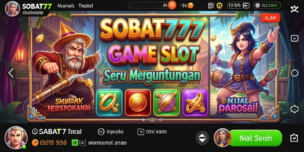Screenshot gameplay SOBAT777 yang menampilkan putaran Slot yang mendebarkan.