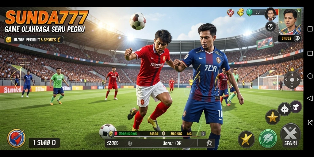 Tampilan gameplay seru dalam SUNDA777 dengan aksi olahraga mendebarkan.