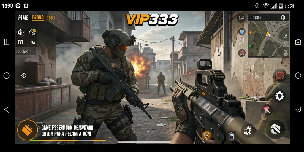 Gameplay menegangkan di VIP333 dengan aksi FPS yang seru.