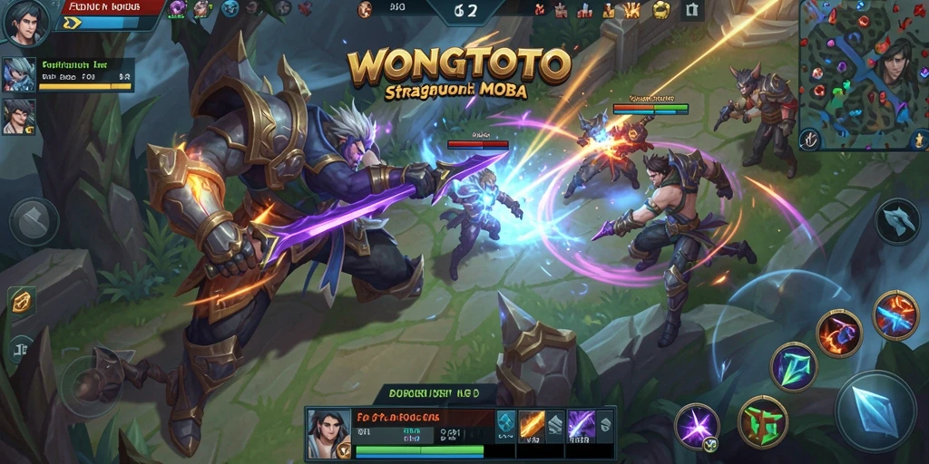 Screenshot gameplay intensif WONGTOTO dari pertarungan tim.