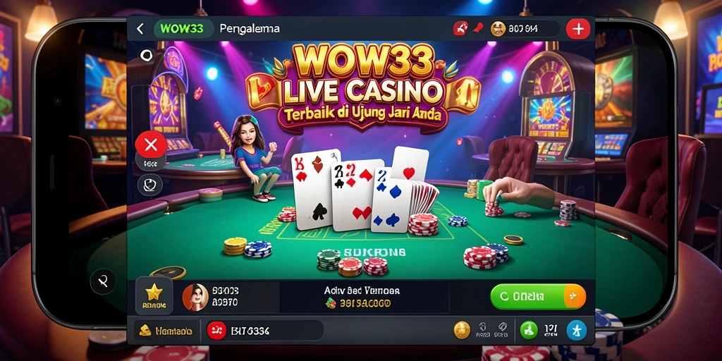 Tampilan gameplay WOW33 yang memukau dalam pengalaman Live Casino.