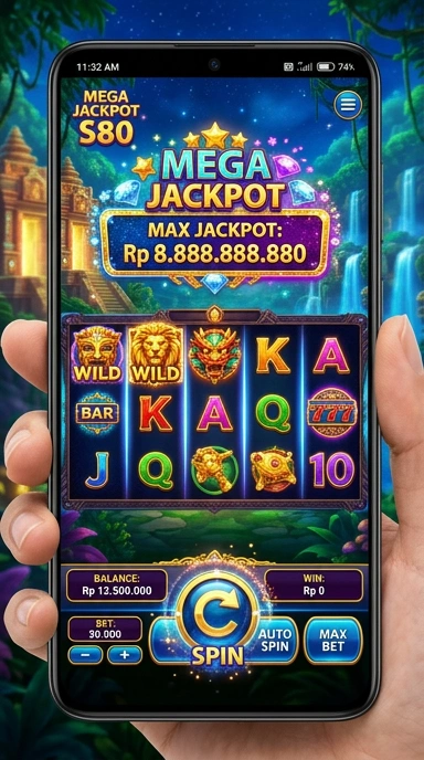 Tampilan antarmuka pengguna aplikasi s80 yang menarik.